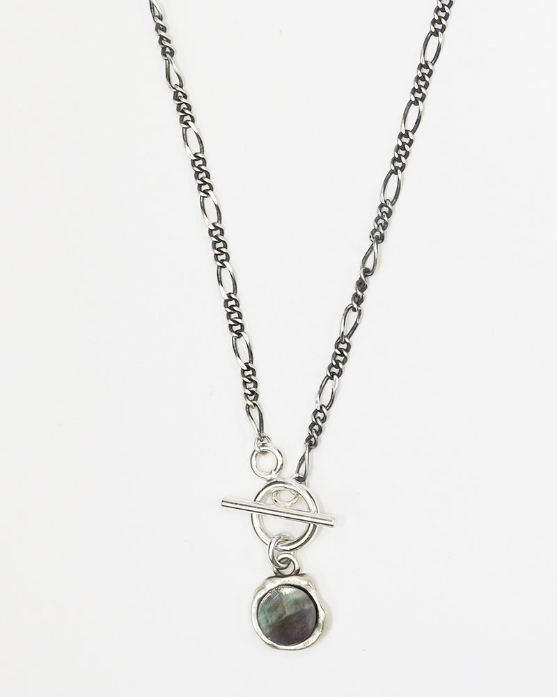 Kosmo one necklace (black) (925 silver) (6626018820214)