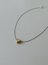ラブピアスネックレス / love pierce white necklace - gold
