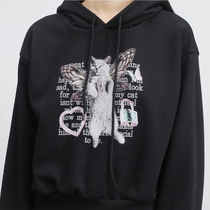 ランナキッシュプリントフーディー / Lanna kitsch print hoodie