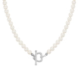 [24SP]taky heart toggle pearl necklace