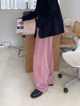 ワームカラーカッティングパンツ/Warm color cutting pants