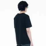 オーバーフィットセリフロゴピンタックラインTシャツ / OVERFIT SERIF LOGO PINTUCK LINE T-SHIRTS (BK)