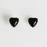 プチハートピアス/Petite Heart Earrings_Black