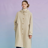 シミラーツートーンフードウールコート/Similar Two Tone Hood Wool Coat ( 2 Colors )