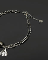 ハートクロスチェーンブレスレット / heart cross chain bracelet (925silver)