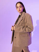 Fantasia Corset Wool Jacket (BEIGE)