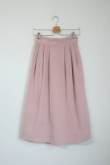 CORDUROY CHURROS PLEATS LONG SKIRT(IVORY, PINK, BROWN 3COLORS!) (6634135945334)