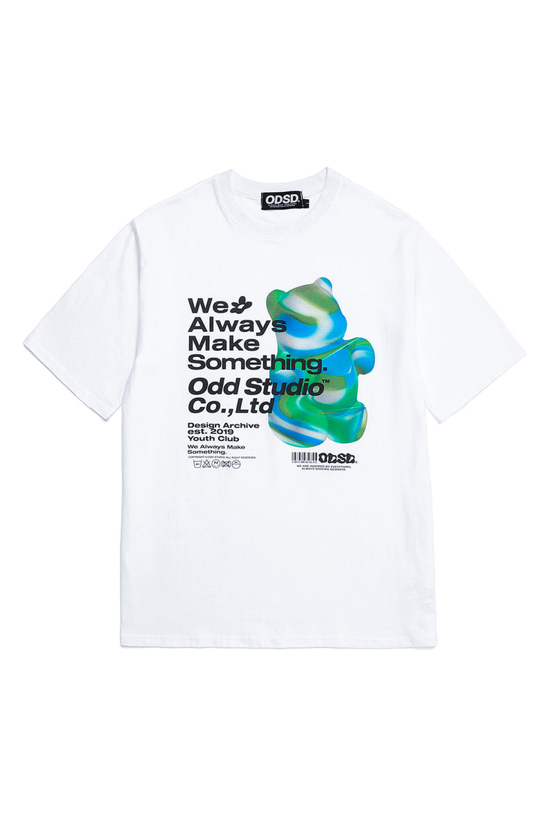 3DベアプリンティングTシャツ/ 3D Bear Print T-shirt - 3COLOR