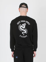 Tattoo Snake Sweatshirts Black (6693669634166)
