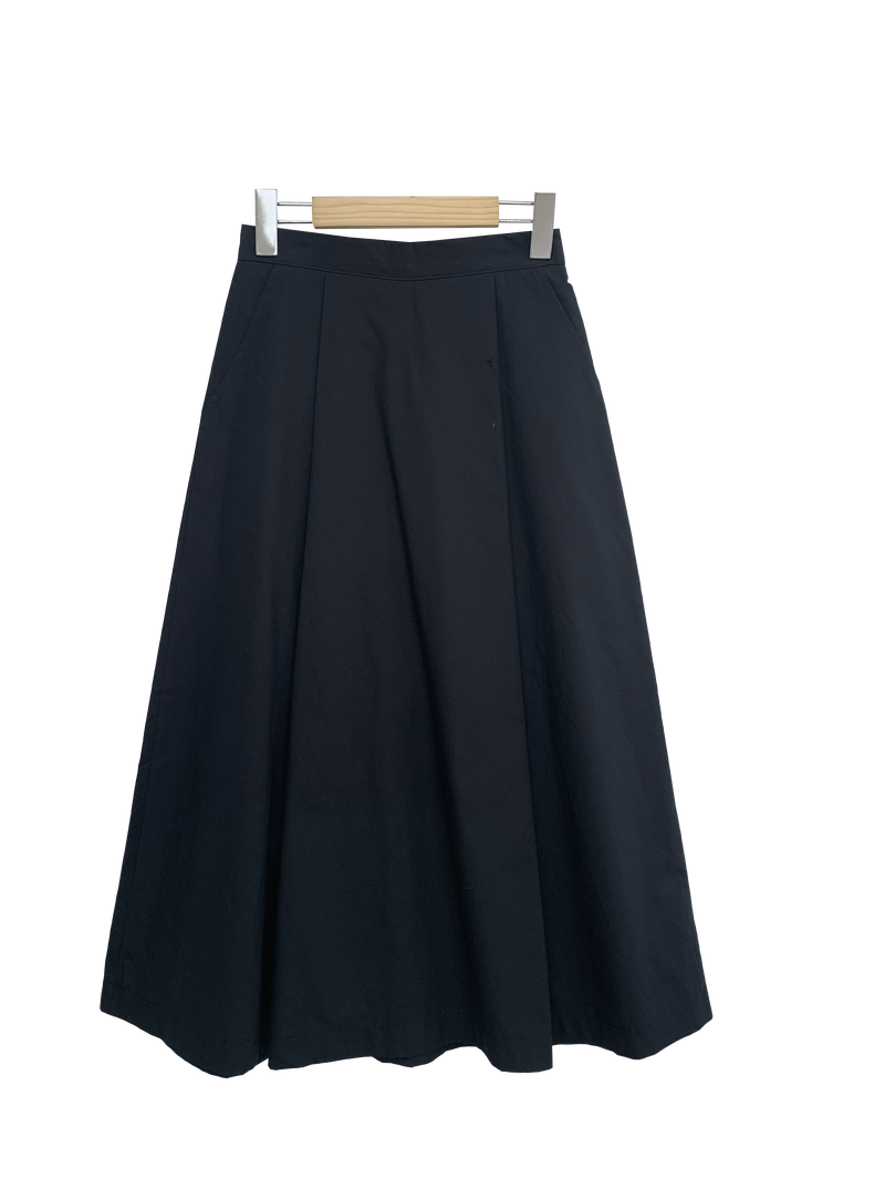 Ribbed Summer Cotton Pintuck Long Skirt Skirt (5 colors)