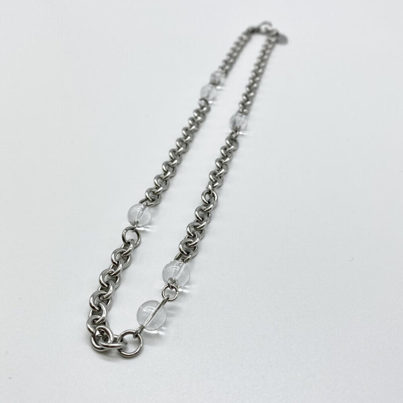 ジェムストーンマルチミックスネックレス/gemstone multi mix necklace (clear)