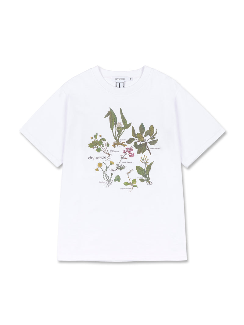 [BREEZE] Botanical Garden T-Shirts_WHITE (CTD1) (6552354553974)