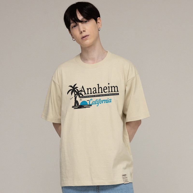 パームツリーカリフォルニアロゴショートスリーブTシャツ /  / Palm tree California logo short sleeve T-shirt