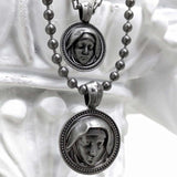 ヴァージン マリー チェーンネックレス / [BLESSEDBULLET]virgin mary chain necklace_MEDIUM/LARGE_dark silver/antique SILVER