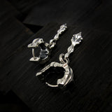 Sagitta-D1 silver hoop earring (4593082826870)