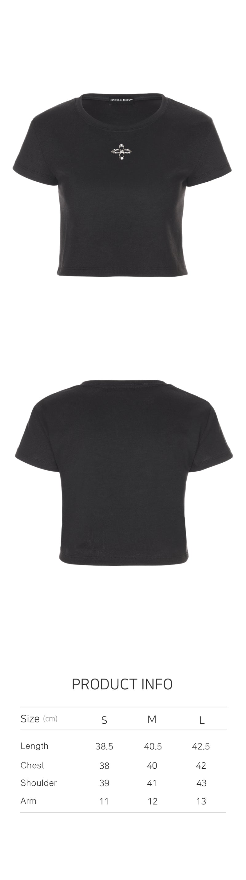 surgery metal clover crop T-shirts 'black'