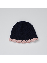 플라워벨햇 (네이비 앤드 핑크) /  Flower bell hat (navy and pink) (6656025100406)