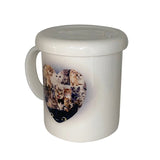 Heart cat mug (navy&orange)