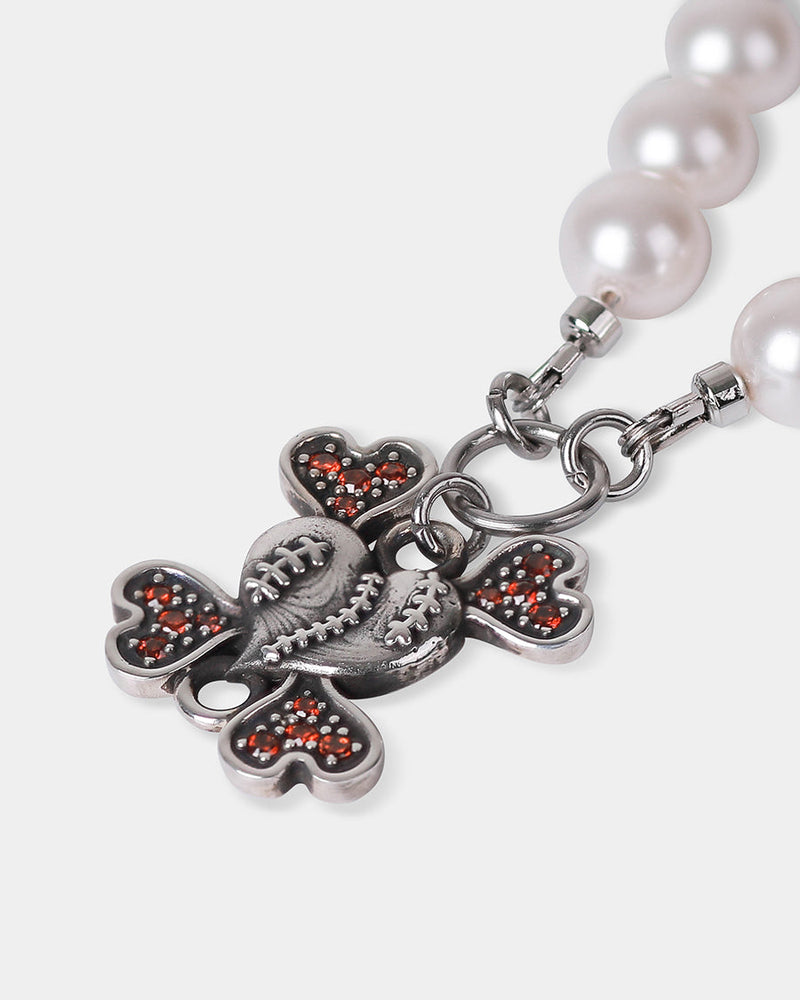 ステッチハートネックレス/Stitch heart necklace