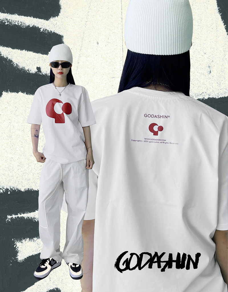 Godashin Logo T shirt (white) (6567313571958)