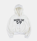 マリナデービッグポケットフリースフーディー/Marina bay big pocket fleece hood