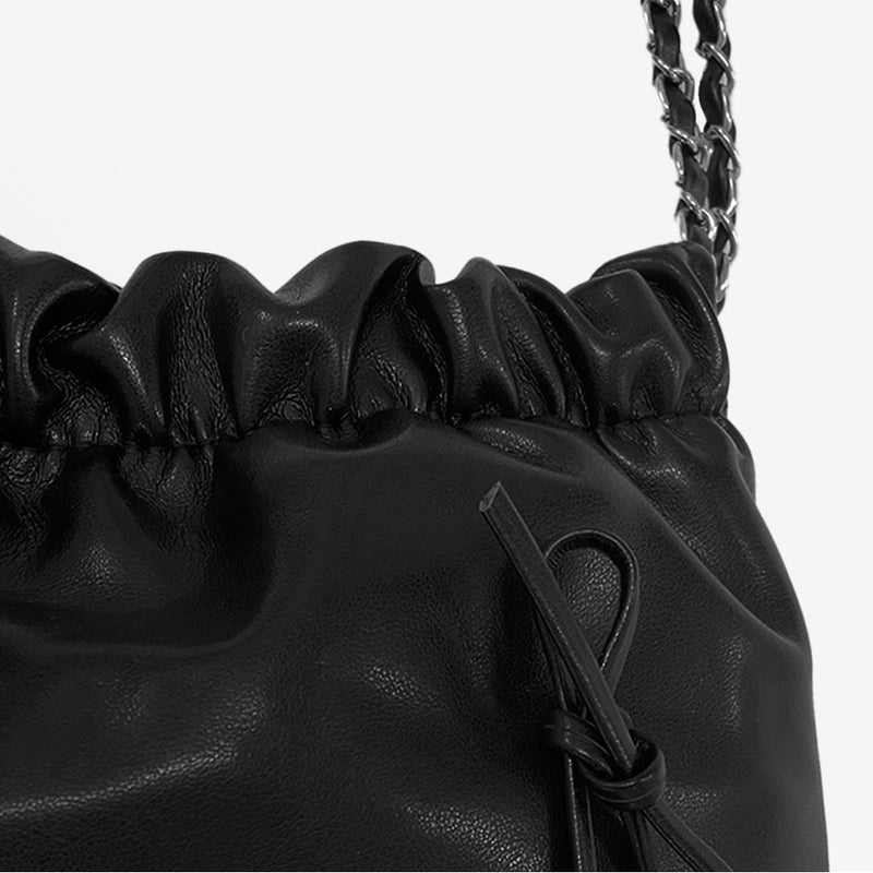 Pierce Chain Ribbon Mini Shoulder Bag