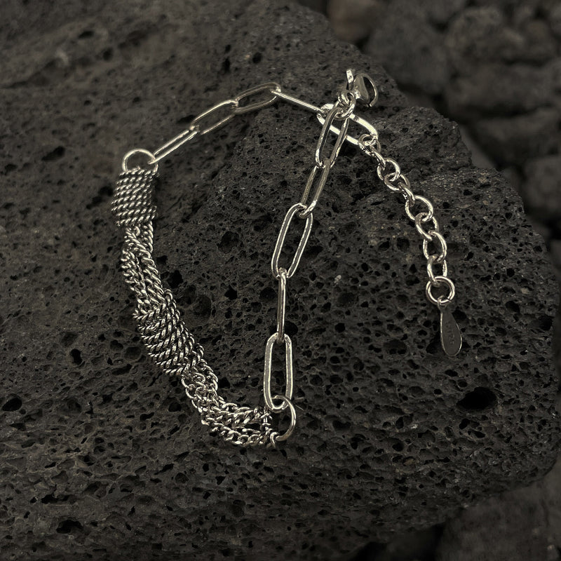 ミックスチェーンブレスレット / mix chain bracelet (925silver)