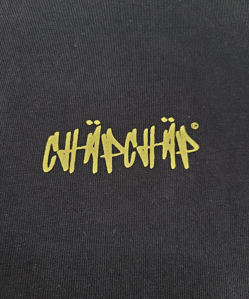 チャップレタリングTシャツ / Chap lettering tee(Black)
