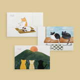 パウンドキャットハンドドローイングポストカード / Poundcat hand drawing postcard