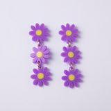 Triple Daisy - purple (6599694450806)