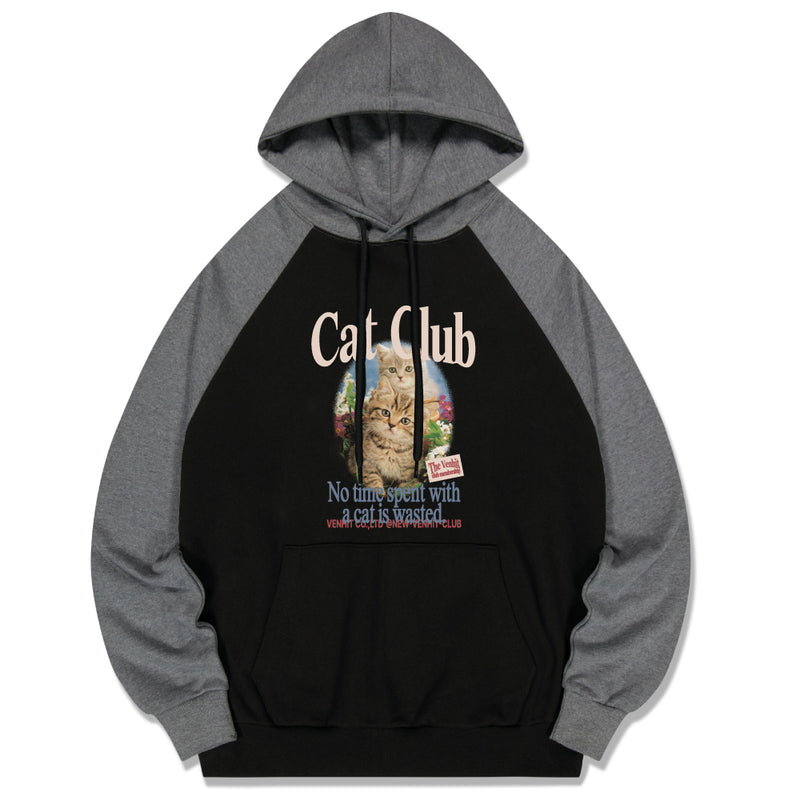 Cat Club raglan hoodie