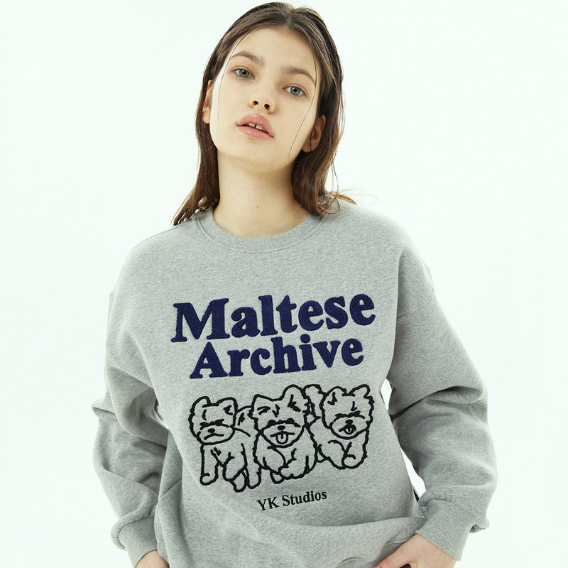 ボウクルマルチーズアーカイブスウェットシャツ/(No Napping)Boucle maltese archive sweatshirts