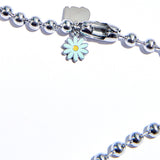 デイジーサージカルネックレス / White & Mint daisy surgical necklace 82