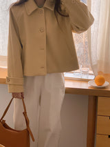 ラブミーパステルクロップカラーショートジャケット / Luvme Pastel Crop Collar Short Jacket