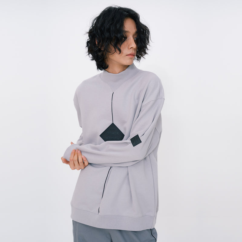 Square point Sweatshirts [Gray] (6591811551350)
