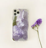 パープルフラワーAアイフォンケース(ジェリーハード)/[jellhard case] purple flower A