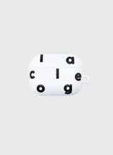ロゴアルファベットエアポッズケース/Logo Alphabet Airpods Case (White)