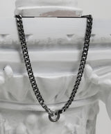 [BLESSEDBULLET]black line  chain necklace_blacksilver_13mm/11mm/8mm/6mm (6567968440438)