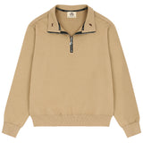ジェムインドリームエンブロイダードハーフジップアップスウェットシャツ / Gem in dream embroidered half zip-up sweatshirt sand beige [Unisex]