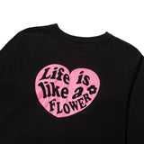 LLFハートロゴクロップロングスリーブTシャツ / LLF HEART LOGO CROP L/S TEE(BLACK)