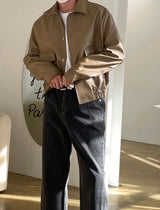 Range Short Leather Jacket (2color) (6684777054326)
