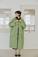 unisex long hood coat bright khaki