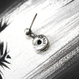 サンライトD-1ブラックスピネルシルバーイヤリング / SunlightD-1 Black Spinel silver earring (4593397432438)