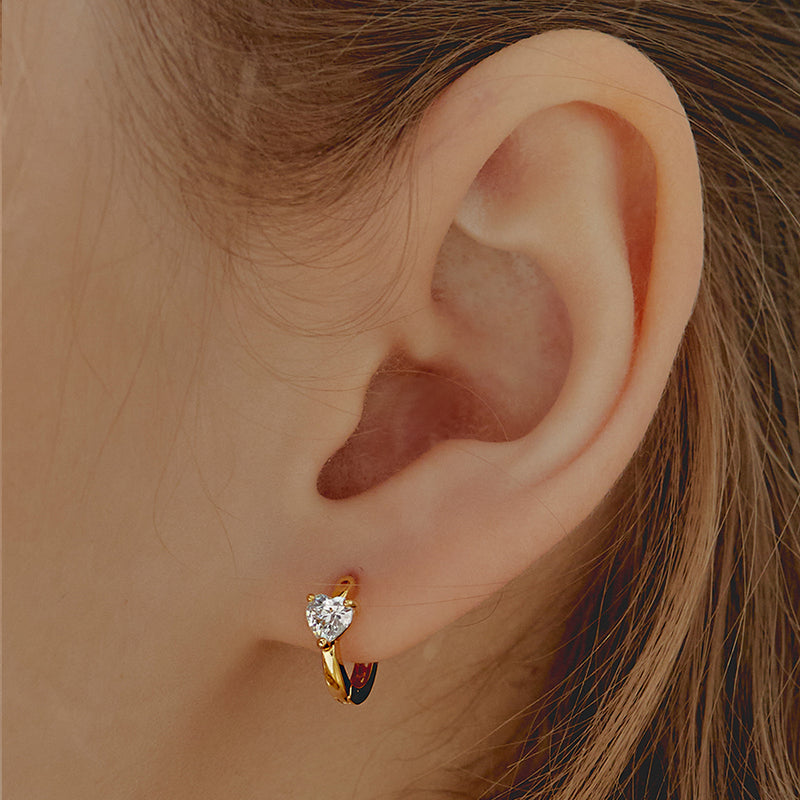 ハートワンタッチピアス / heart onetouch earring　