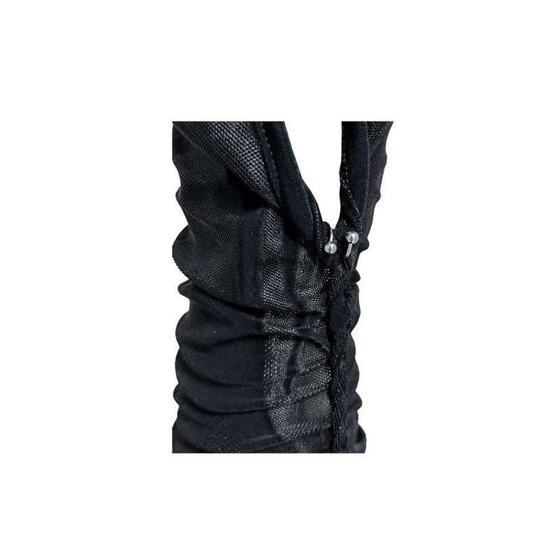 ブレードストーンカットアウトアームウォーマートップ/braid stone cutout arm warmer top - black