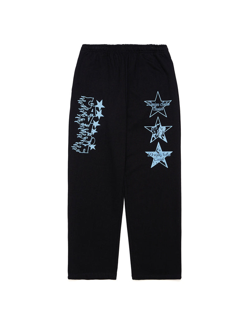 スターロゴプリントスウェットパンツ/STAR LOGO PRINTED SWEAT PANTS BLACK(CV2CFUPA01A)