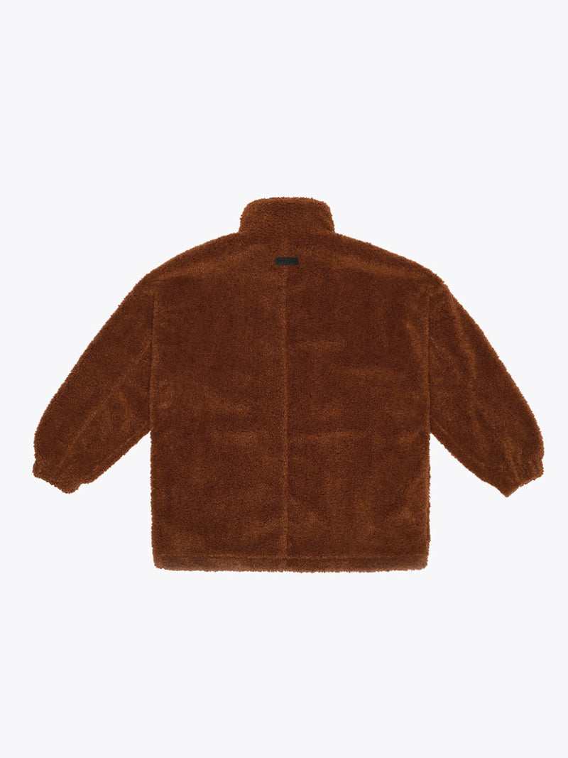 OVERSIZED SHEARLING JACKET - BROWN (4623322251382)