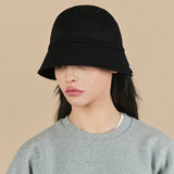 ラベルラウンドバケットハット / Monogram Label Round Bucket Hat Black