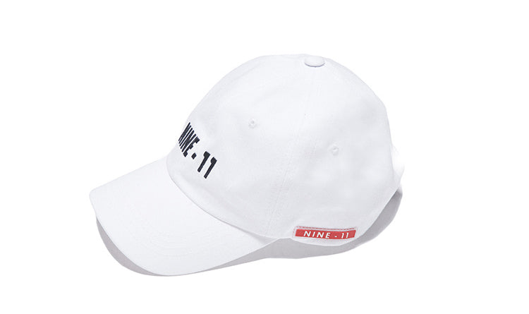Nine-11 logo ball cap - White (4622105739382)