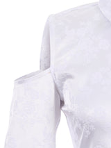 ワンショルダーシャツワンピース/One shoulder shirt one-piece 002